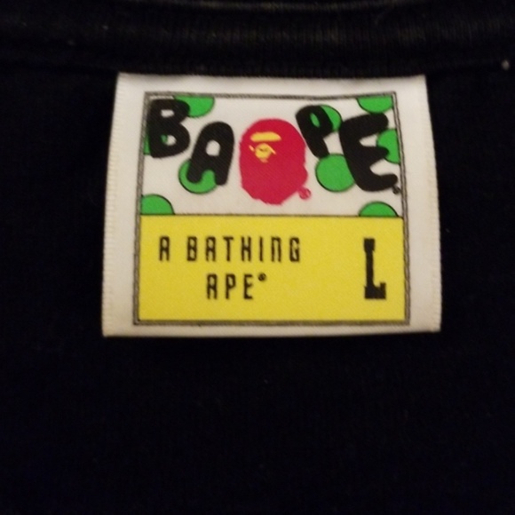 Bape Shirts | Bape Gold Glitter Ape Head Tee | Poshmark